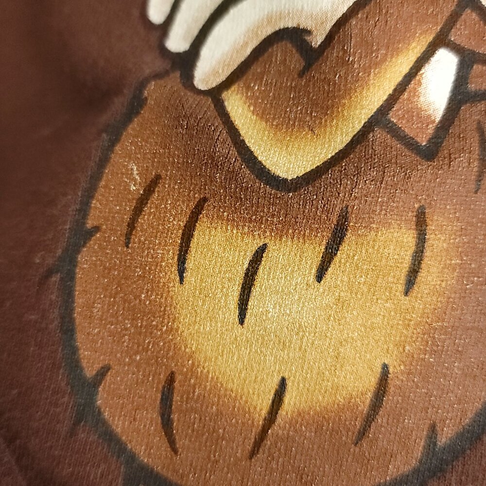 Vtg Bullwinkle Graphic T-Shirt Men's Large Brown Stanley Desantis Distressed 90s - Picture 6 of 14